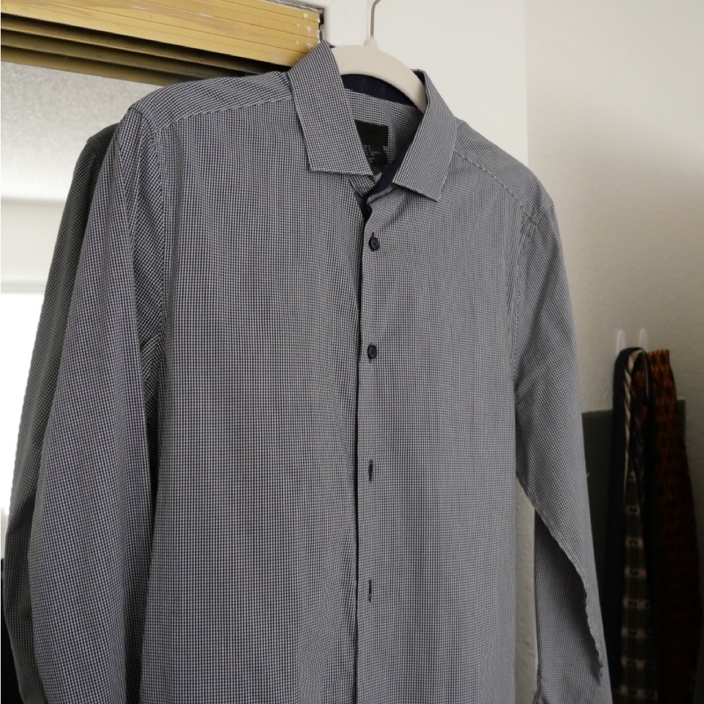 H&M Black and White Checkered Men's Shirt